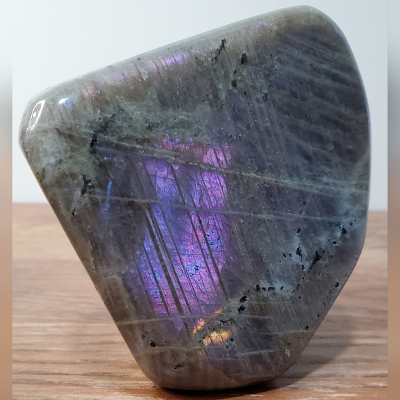 Labradorite Crystal Freeform 1.34 pounds Two-Sided Flash - Picture 3 of 17